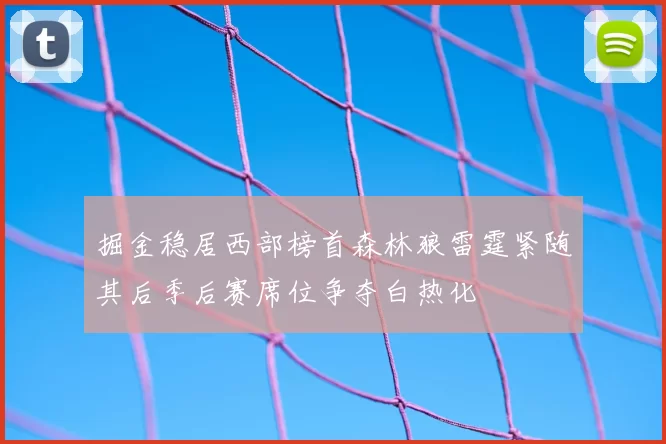掘金稳居西部榜首森林狼雷霆紧随其后季后赛席位争夺白热化